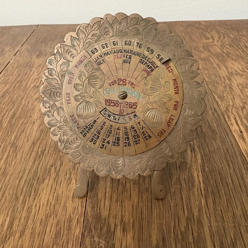 Vintage 28 Year Desktop 1958-1985 Perpetual Calender